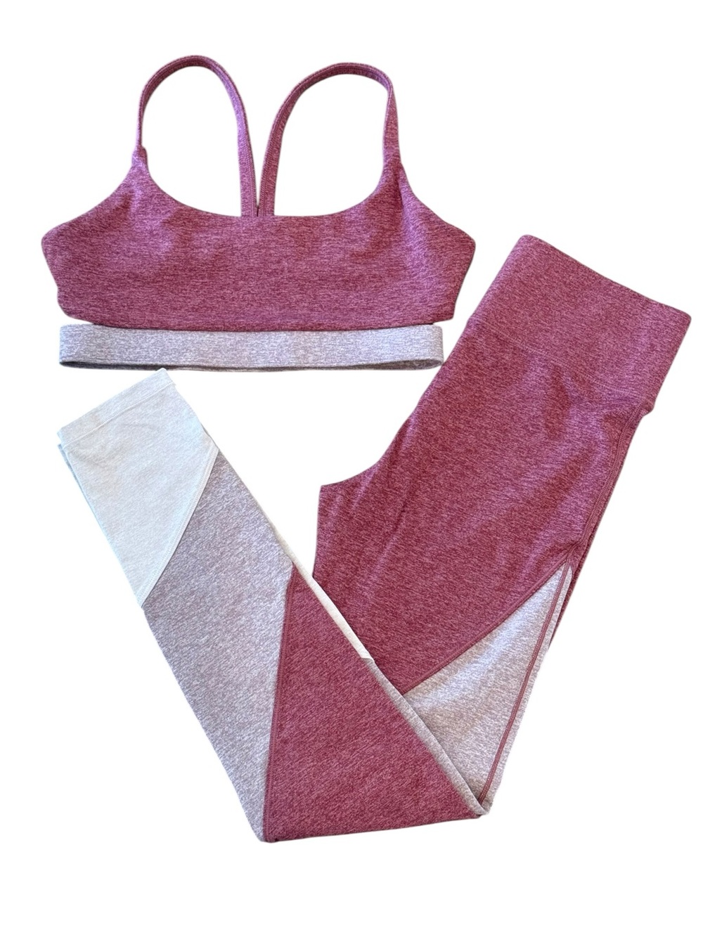 We Over Me by Bandier Colorblock Activewear Sports Bra + High-Waist Leggings
